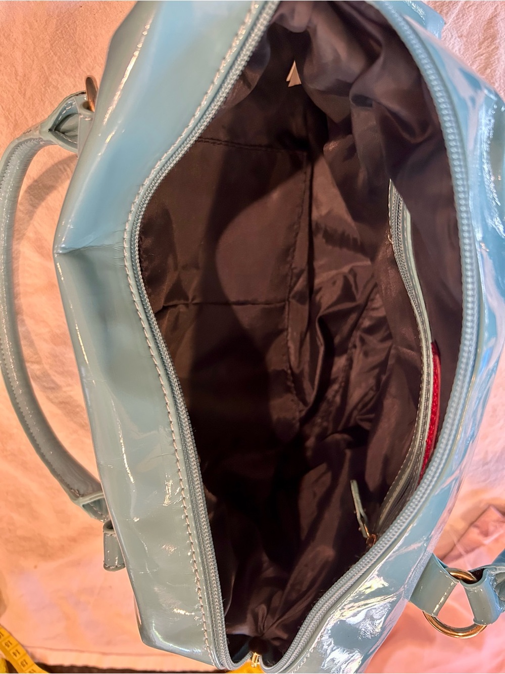 Fabulous Tommy Hilfiger baby blue Patent Satchel- excellent condition. - Picture 9 of 9